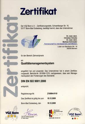 Unser Qualitätsmanagement: Verlässliche Zahnmedizin in Bremen durch höchste Standards